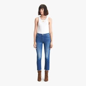 MOTHER The mid rise dazzler crop fray squeeze it